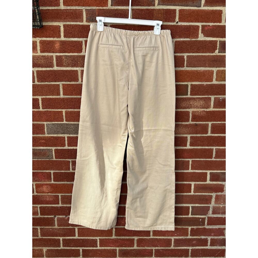 Vanilla Star Linen Blend Wide Leg Pull On Pants Beige Womens Small Casual - Picture 7 of 9